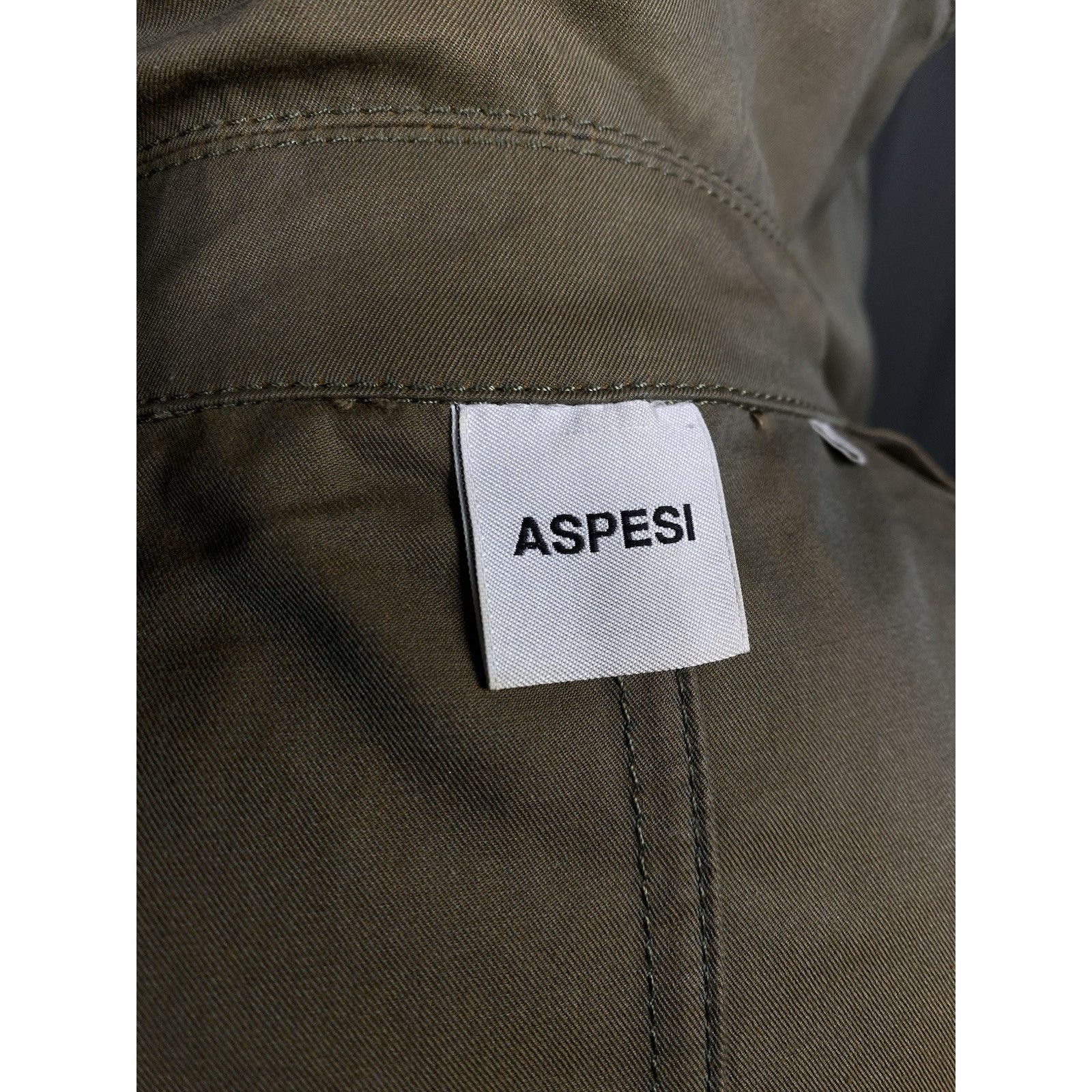 Aspesi Alberto Aspesi Women's Green Brown Double Breasted Trench Pe Size L / US 10 / IT 46 - 9 Thumbnail