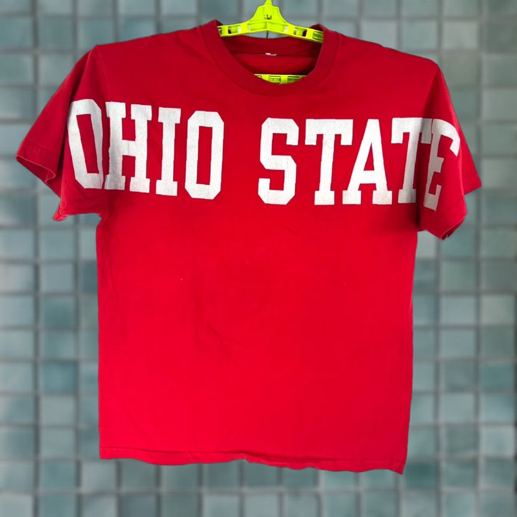 Vintage VINTAGE Ohio State Buckeyes T-Shirt Mens XL Red BIG Spell Out… Size US XL / EU 56 / 4 - 1 Thumbnail