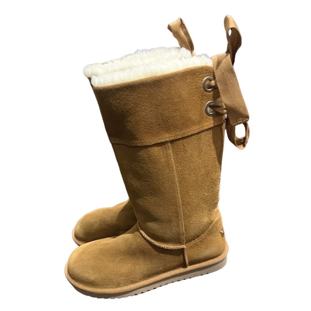 Koolaburra Koolaburra by UGG Andrah Tall Chestnut Suede Boots Sheepfur Size US 10 / IT 40 - 3 Thumbnail