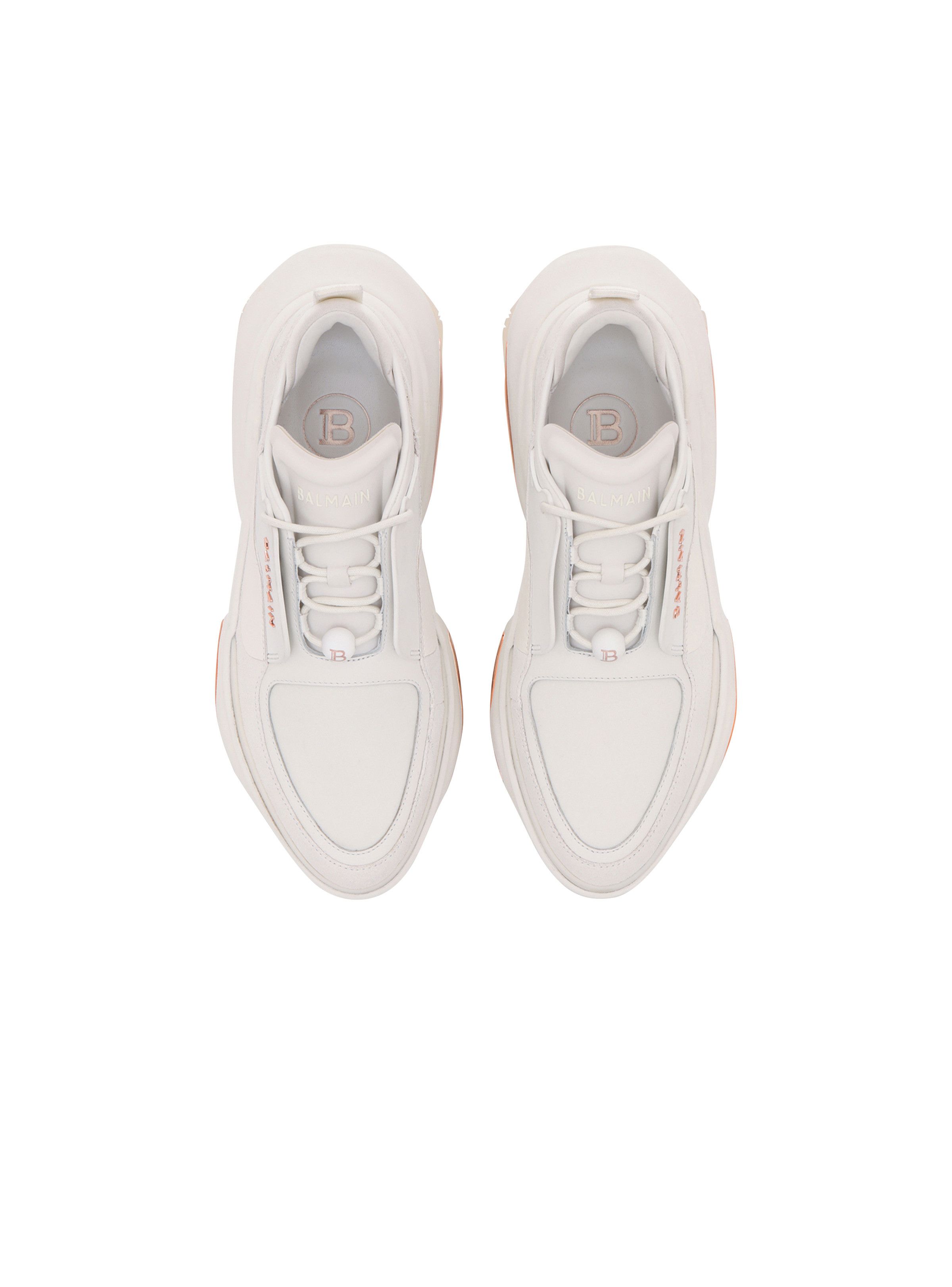 Balmain o1s1wg110925 Leather And Suede B Bold Sneaker in White Size US 10 / IT 40 - 2 Thumbnail