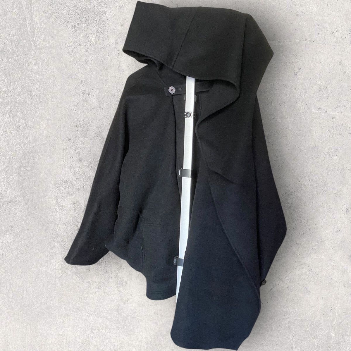 Issey Miyake Vintage Issey Miyake Asymmetric Oversized Wool Wind cot Size US M / EU 48-50 / 2 - 6 Thumbnail
