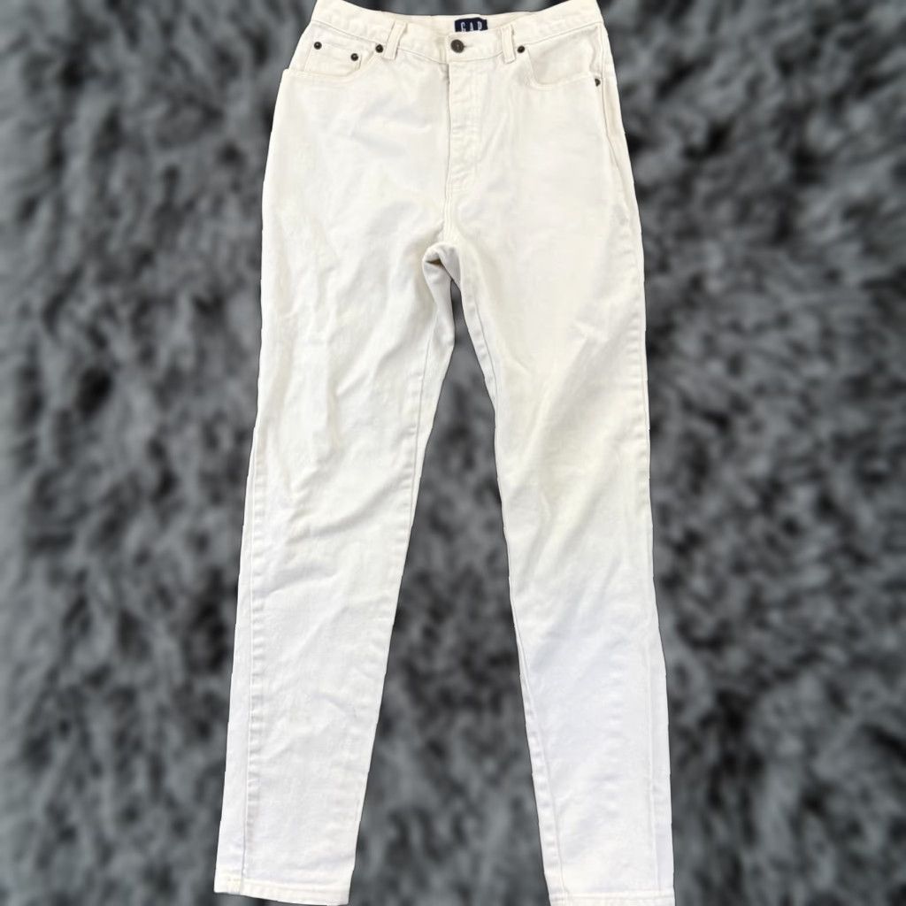 Gap VINTAGE Gap Jeans Womens 11/12 White Ankle Denim 28x32 Classic Fit 90s Outdoor Size 34" / US 12 / IT 48 - 1 Thumbnail