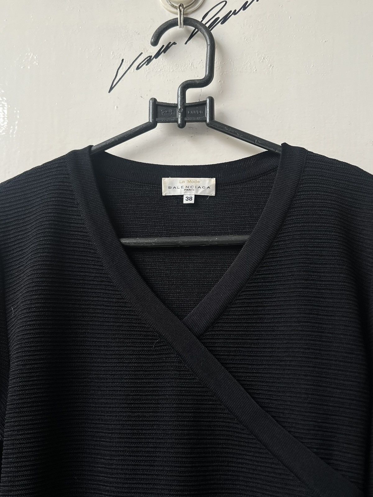 Balenciaga BALENCIAGA Paris Black Knit Dress Size XS / US 0-2 / IT 36-38 - 10 Thumbnail