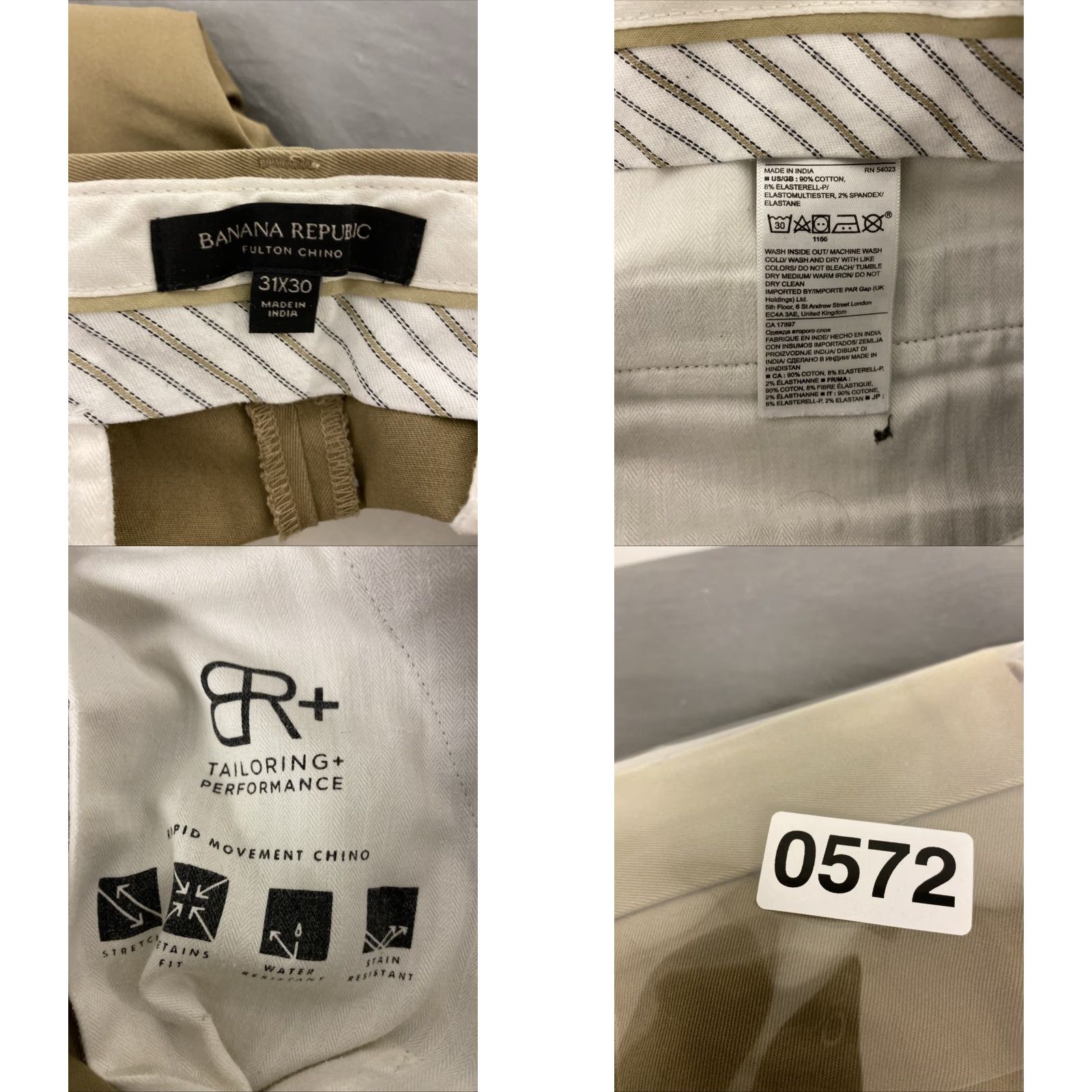 Banana Republic Banana Republic Pants Men Chino Khaki Cotton Slim 31x30 Regular 0572 Casual Mens Size US 31 - 8 Thumbnail