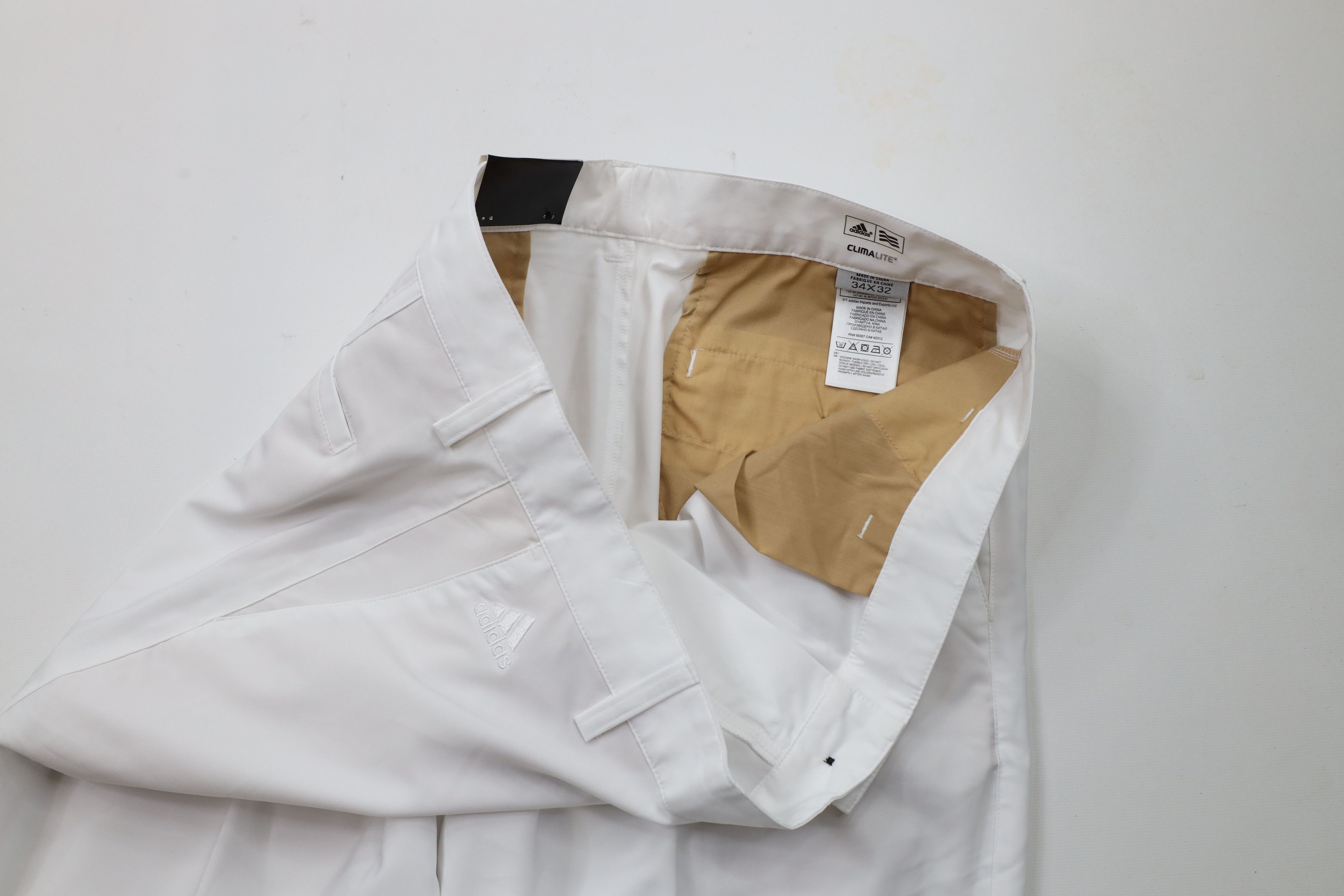 Adidas × Vintage New Adidas Golf Tech Wide Leg Golfing Chino Pants White Size US 34 / EU 50 - 8 Thumbnail