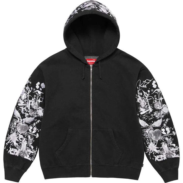 image of Supreme Aoi Zip Up Hoodie Medium in Black, Men's