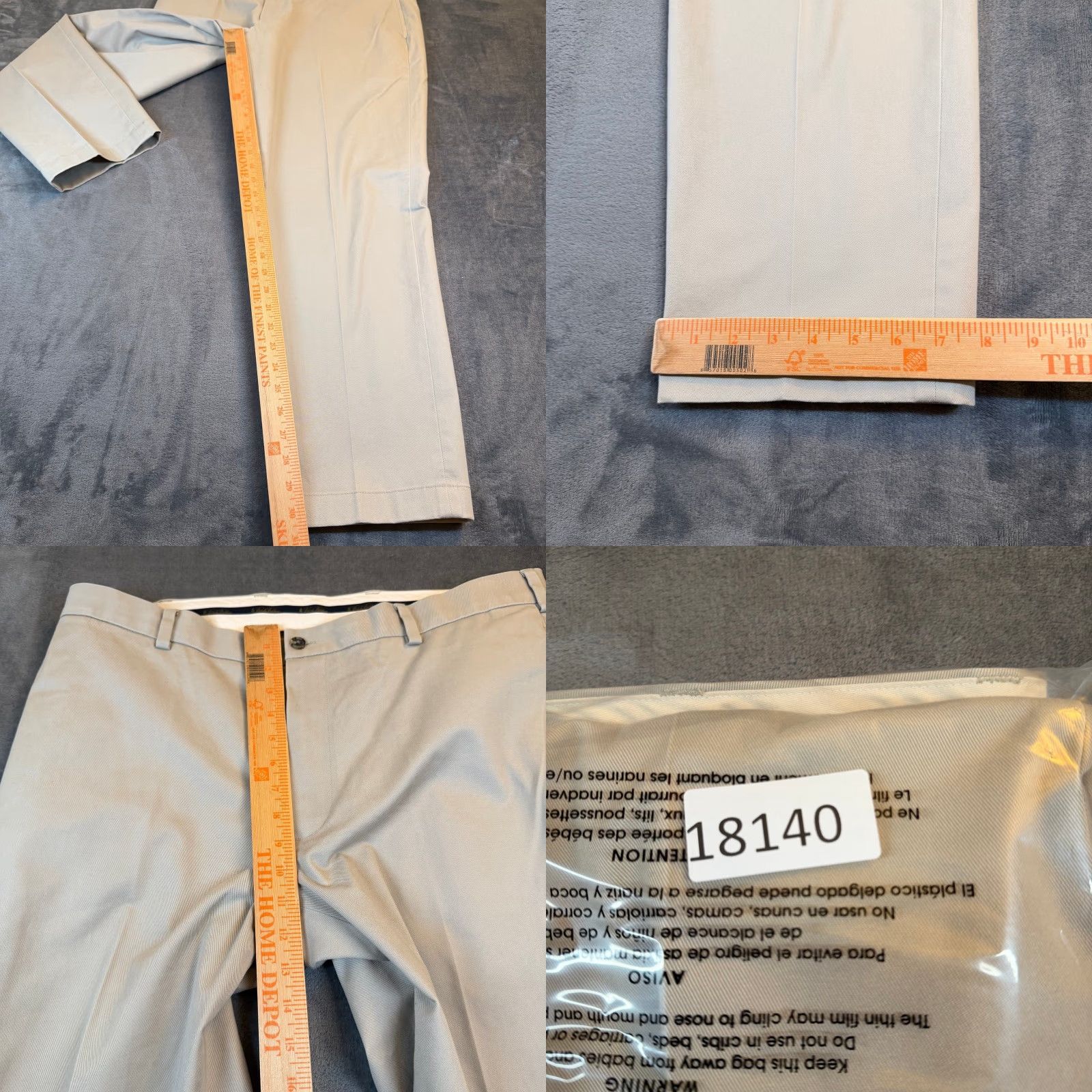 Brooks Brothers Brooks Brothers Advantage Chino Clark Mens 38x30 Gray Cotton Stretch Pants Size US 38 / EU 54 - 8 Thumbnail