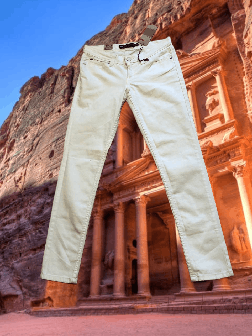 Levi's Vintage white jeans low skinny Y2K Levi's streetwear Size 29" - 1 Thumbnail