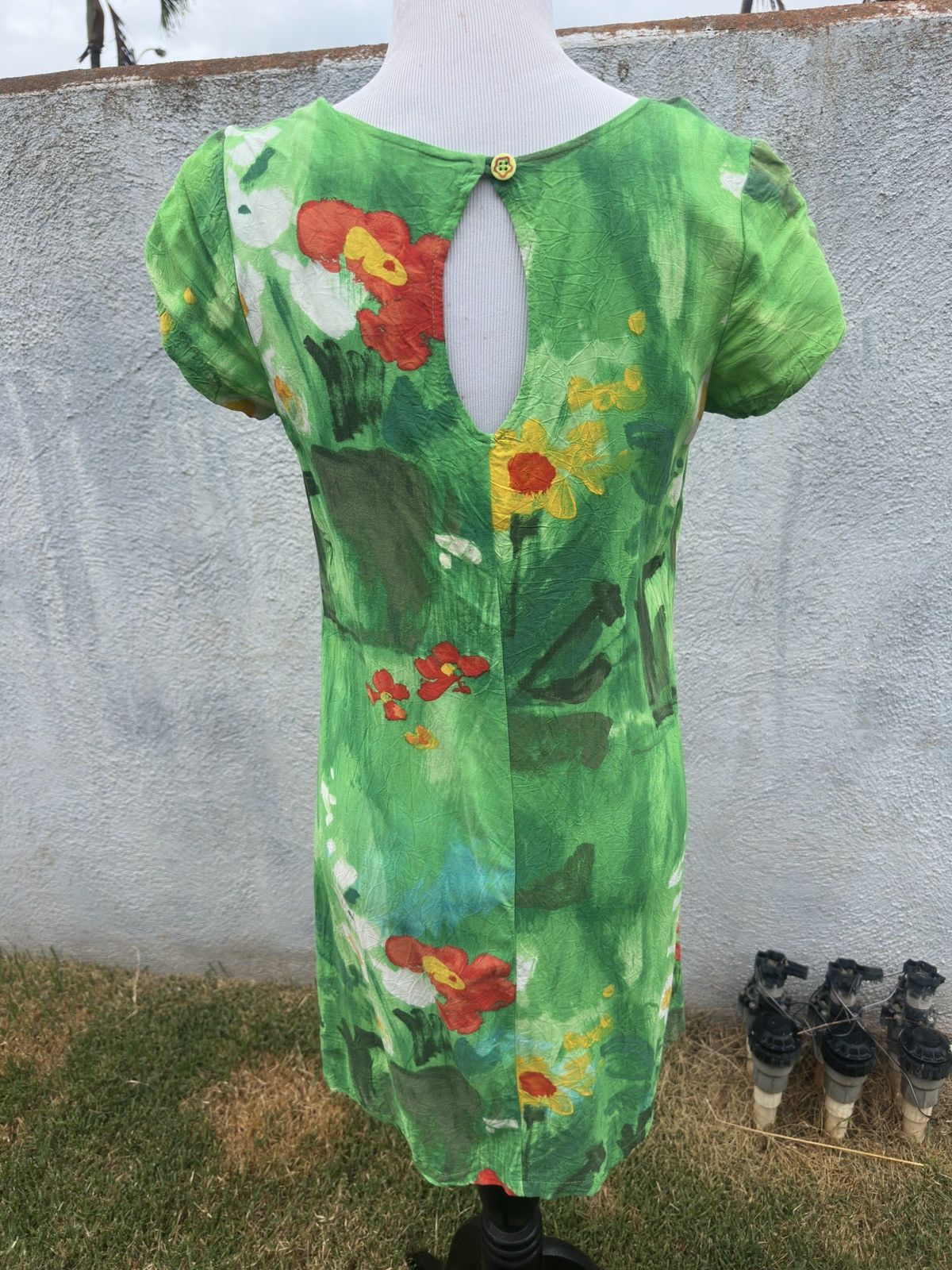 Jams World PreOwned Jams World Hawaiian Print Dress Green Women's Small Size S / US 4 / IT 40 - 2 Thumbnail