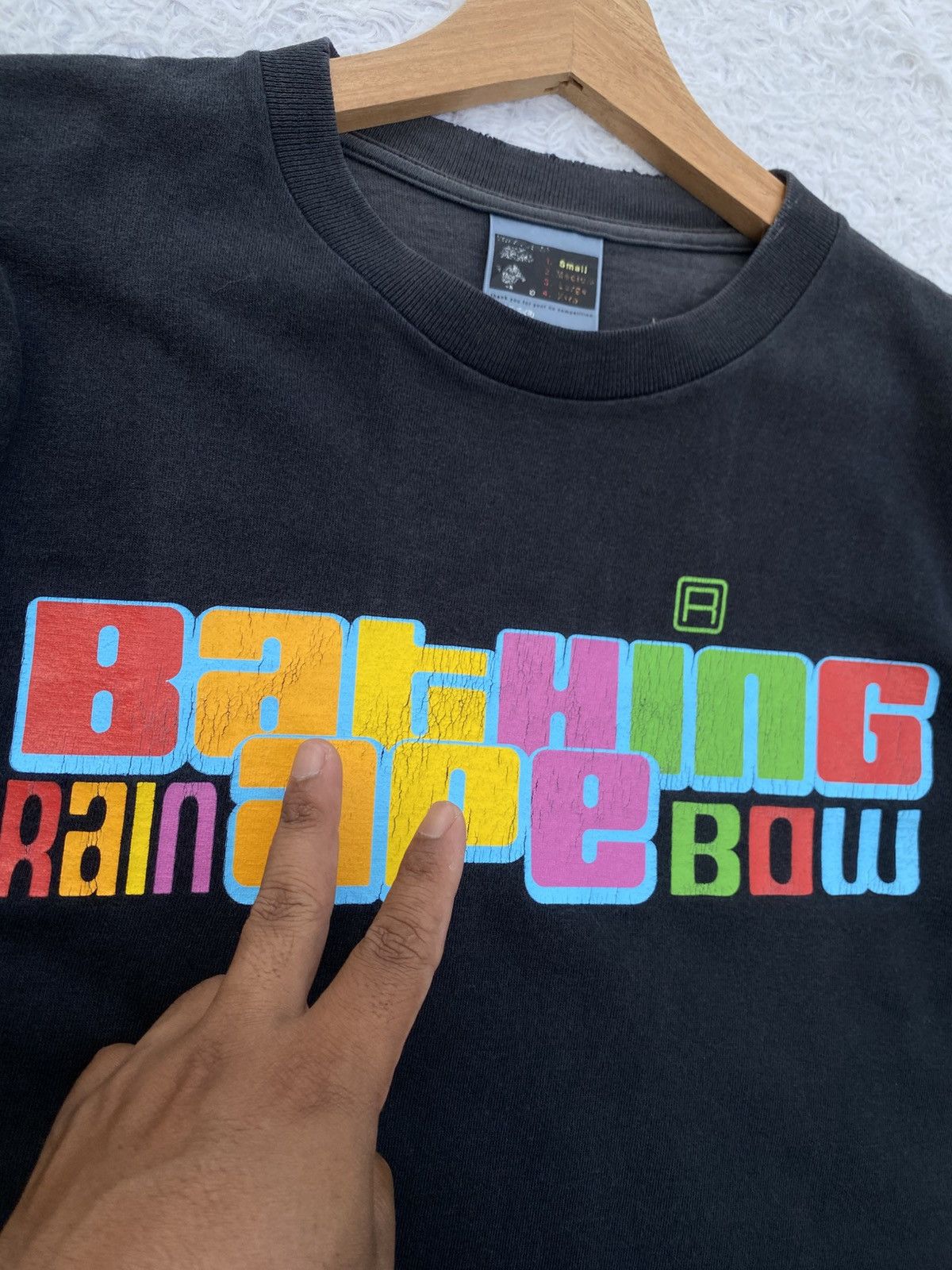 Bape Rare Vintage 2000s BAPE A Bathing Ape Rainbow Tshirt Size US S / EU 44-46 / 1 - 15 Thumbnail