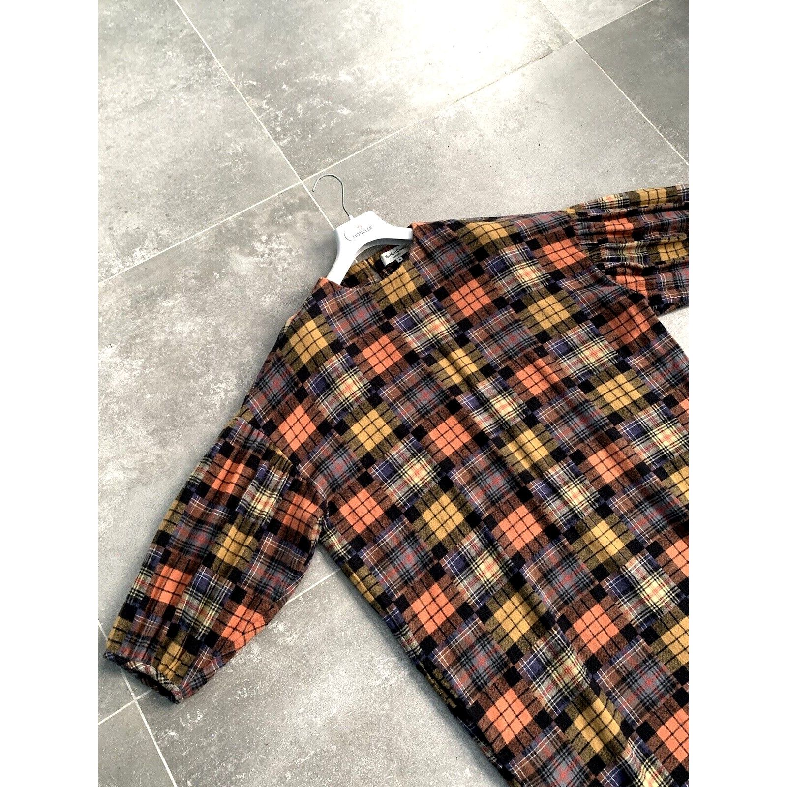 Designer × YMC OVERSIZED Womens YMC Ballon Sleeves Checked Dress Tunic SZ M Size M / US 6-8 / IT 42-44 - 15 Thumbnail