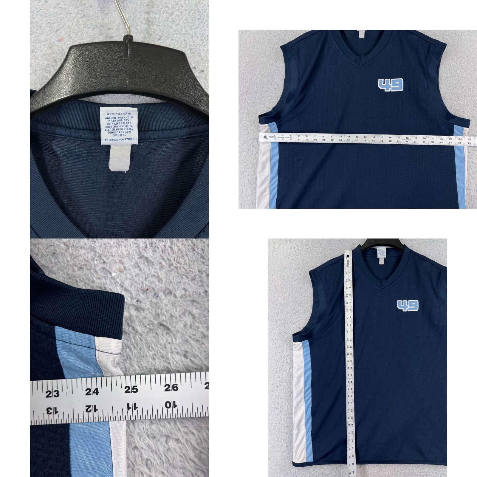 Old Navy Old Navy Shirt Adult XL Blue White Tank Sleeveless Basketball Logo Poly Mens Size US XL / EU 56 / 4 - 8 Thumbnail