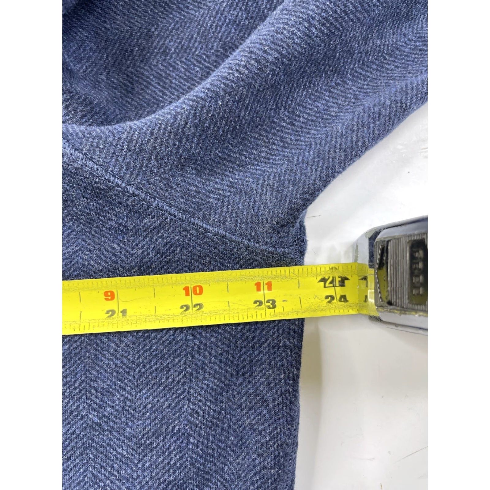 Polo Ralph Lauren Polo Ralph Lauren Pullover Jersey 1/4 Zip Herringbone Navy Blue M Men Sweater Size US M / EU 48-50 / 2 - 6 Thumbnail