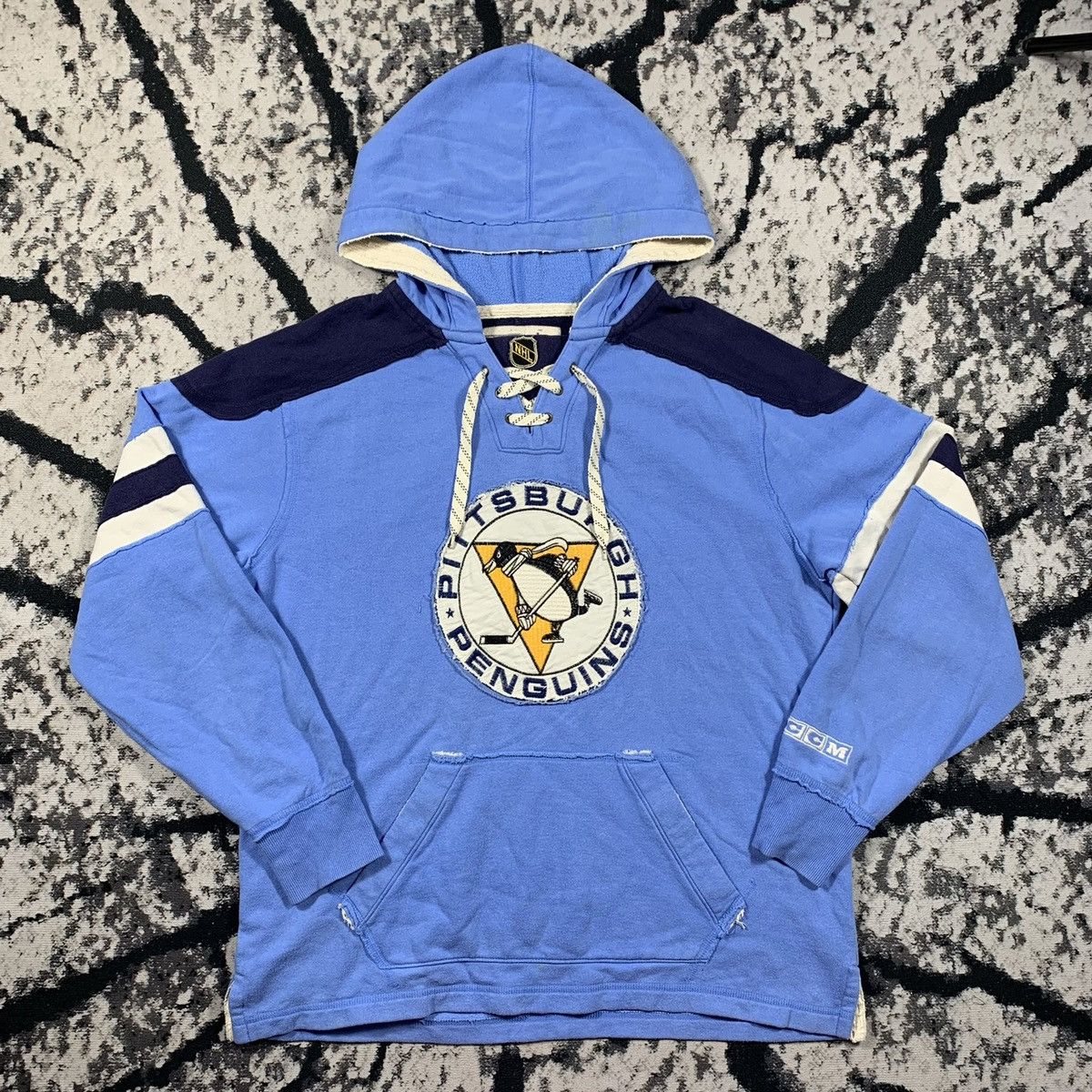 NHL × Reebok × Vintage Reebok Pittsburgh Penguins Hoodie Vintage 90s Style Size US L / EU 52-54 / 3 - 2 Thumbnail