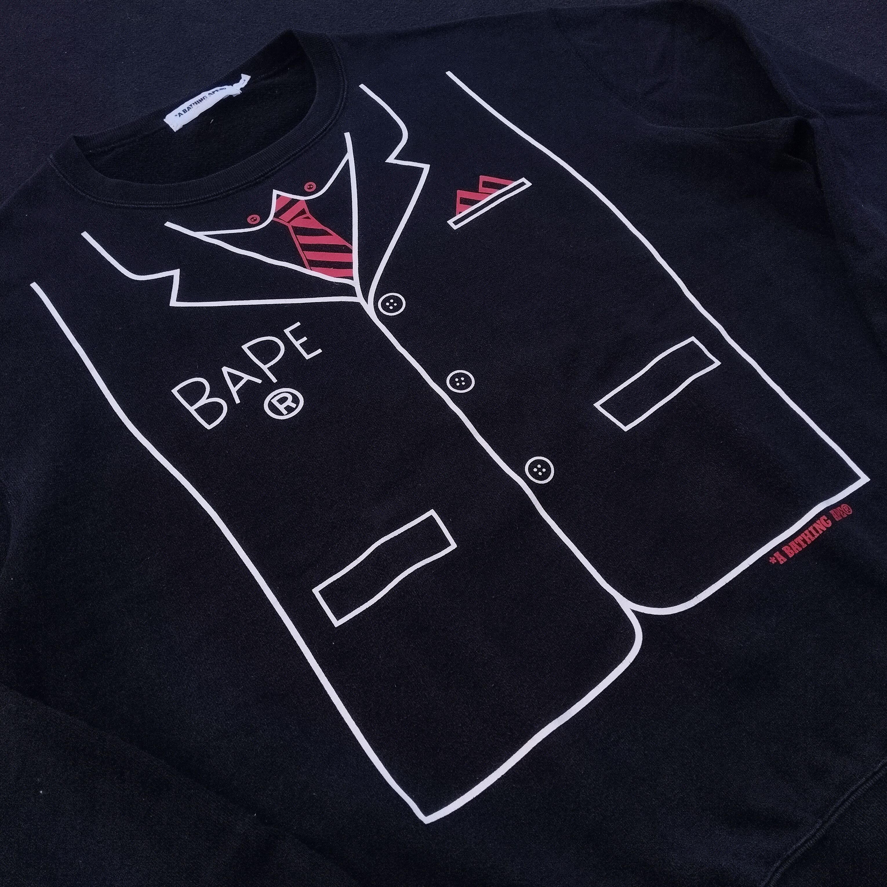 Bape 2008 Bape Tuxedo Trompe L'oeil Sweatshirt Size US L / EU 52-54 / 3 - 3 Thumbnail