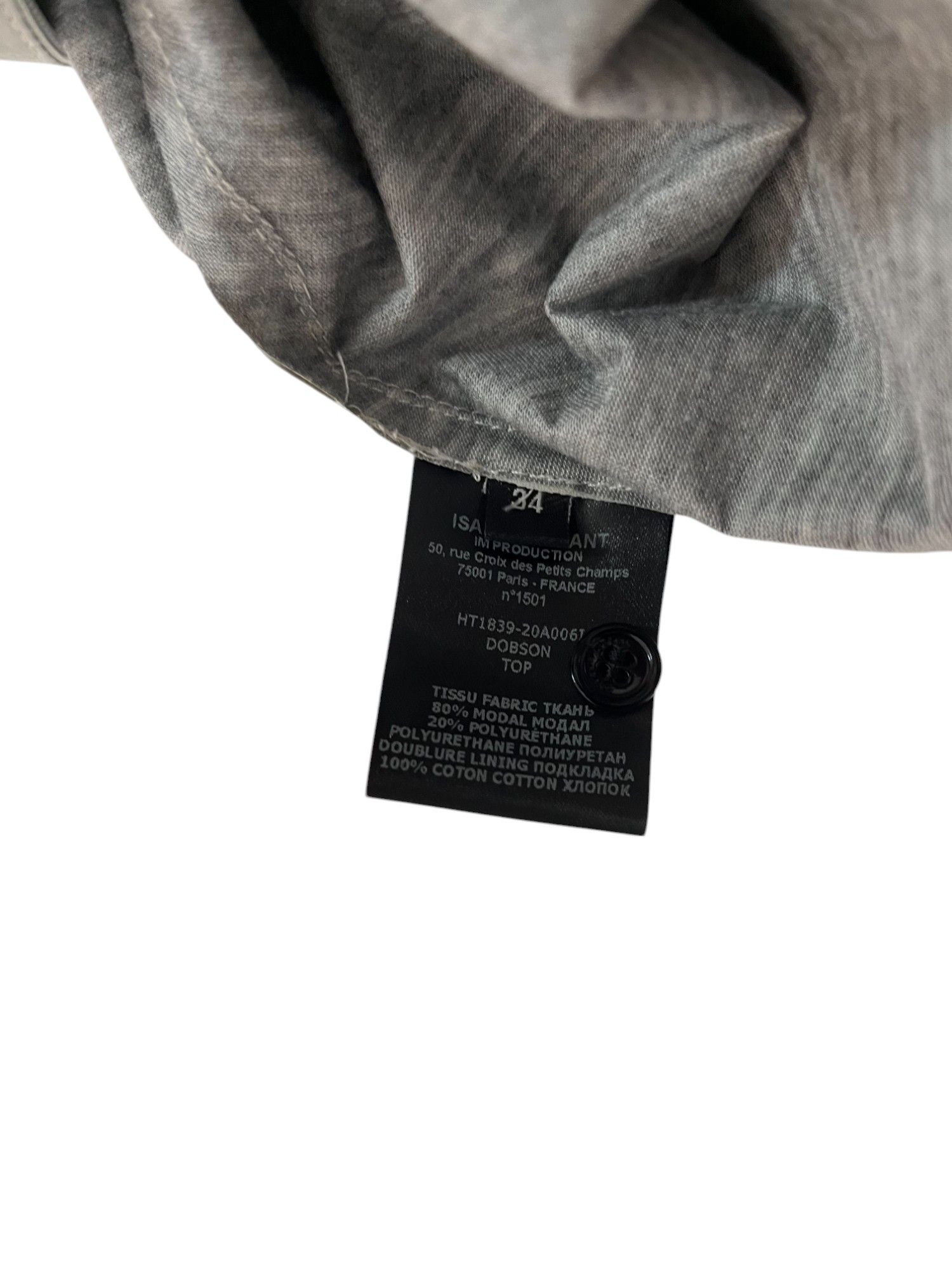 Isabel Marant Light Grey Bat Sleeved Top Size S / US 4 / IT 40 - 4 Thumbnail