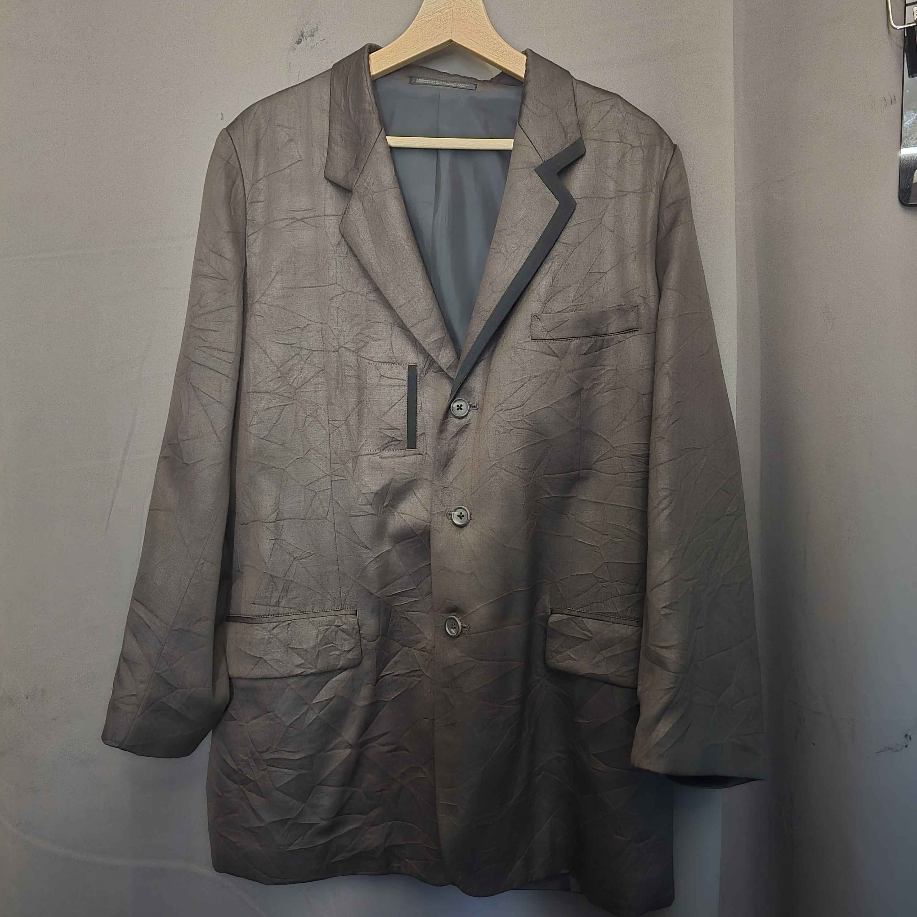 Yohji Yamamoto Yohji Yamamoto POUR HOMME brutalist wrinkle abstract Blazer Size US L / EU 52-54 / 3 - 1 Thumbnail