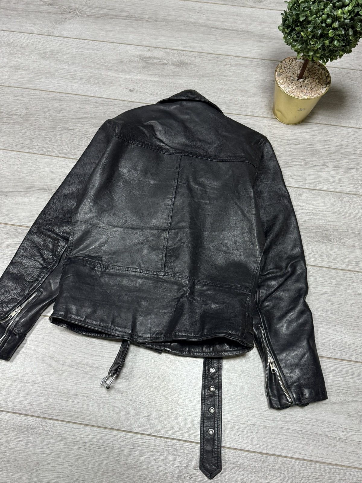 Genuine Leather Leather biker jacket vintage, zip up Size XS / US 0-2 / IT 36-38 - 10 Thumbnail