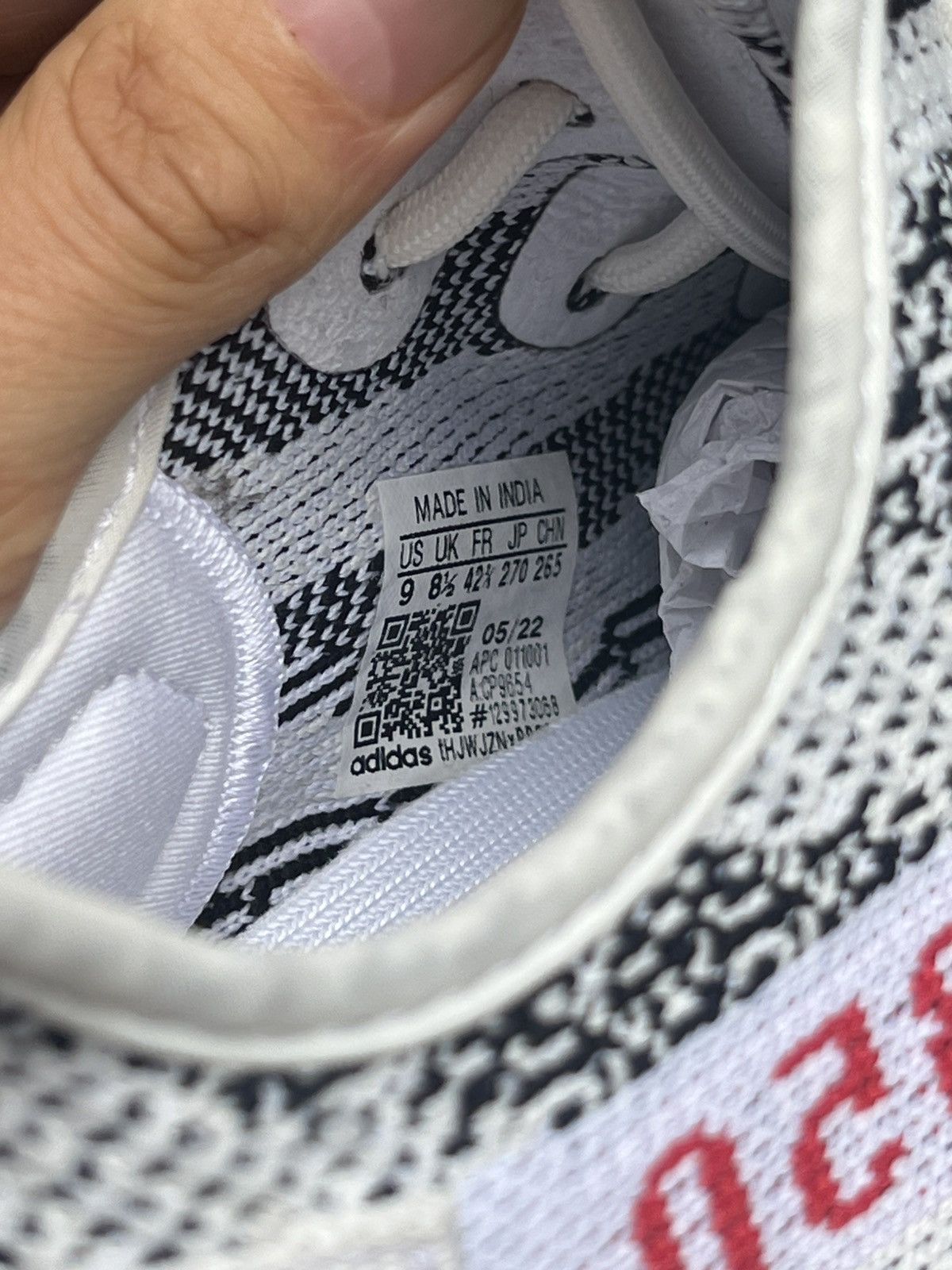 Kanye West Yeezy Sply 350 V2 Zebra 2023 Size US 9 / EU 42 - 6 Thumbnail