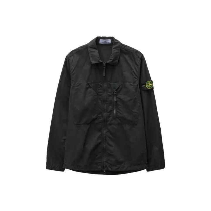 Stone Island Stone Island Black Lightweight Canvas Jacket Size US L / EU 52-54 / 3 - 1 Thumbnail