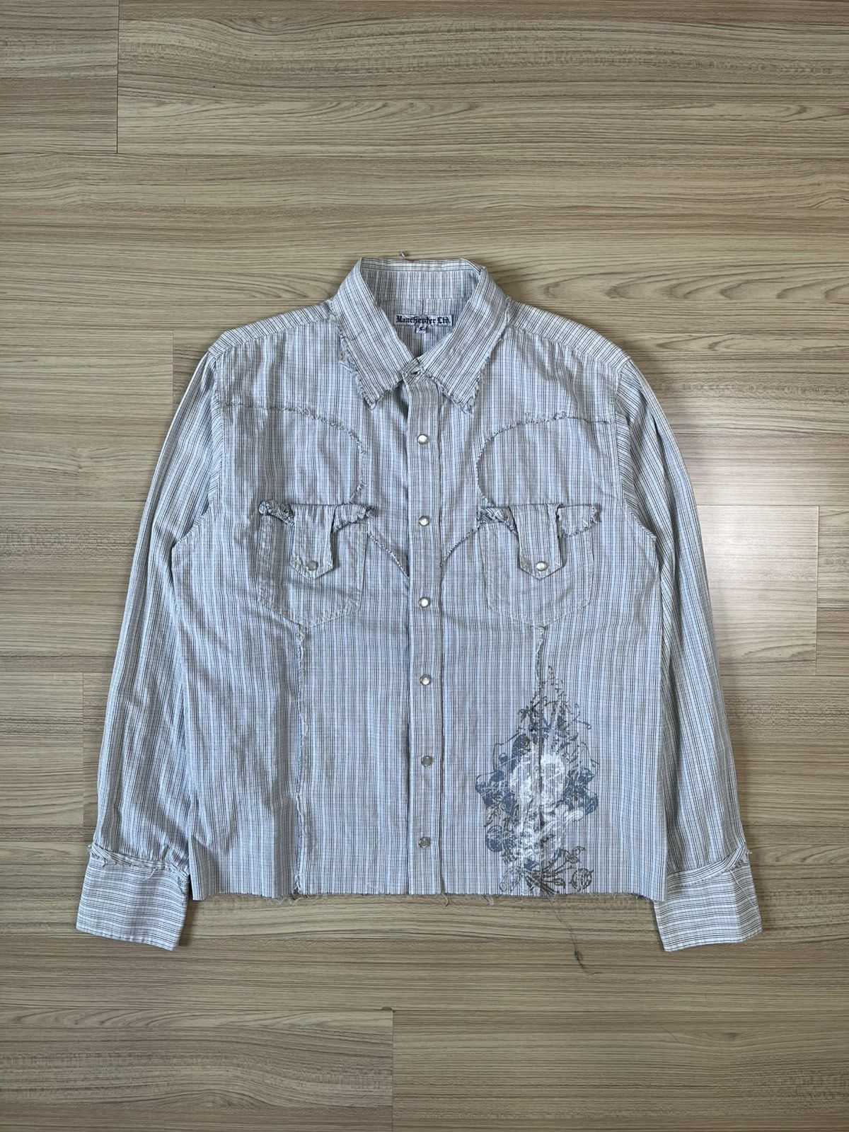 Japanese Brand Y2K Manchester LTD Long Sleeve Shirt Size US S / EU 44-46 / 1 - 2 Thumbnail