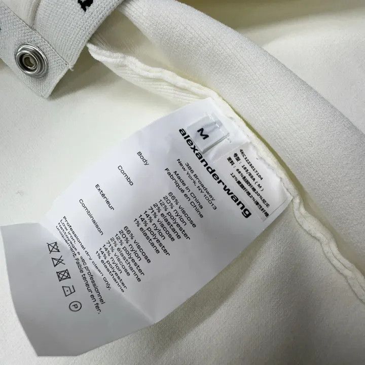 Alexander Wang Alexander Wang White Cropped Knit Cardigan - Size M / US 6-8 / IT 42-44 - 6 Thumbnail