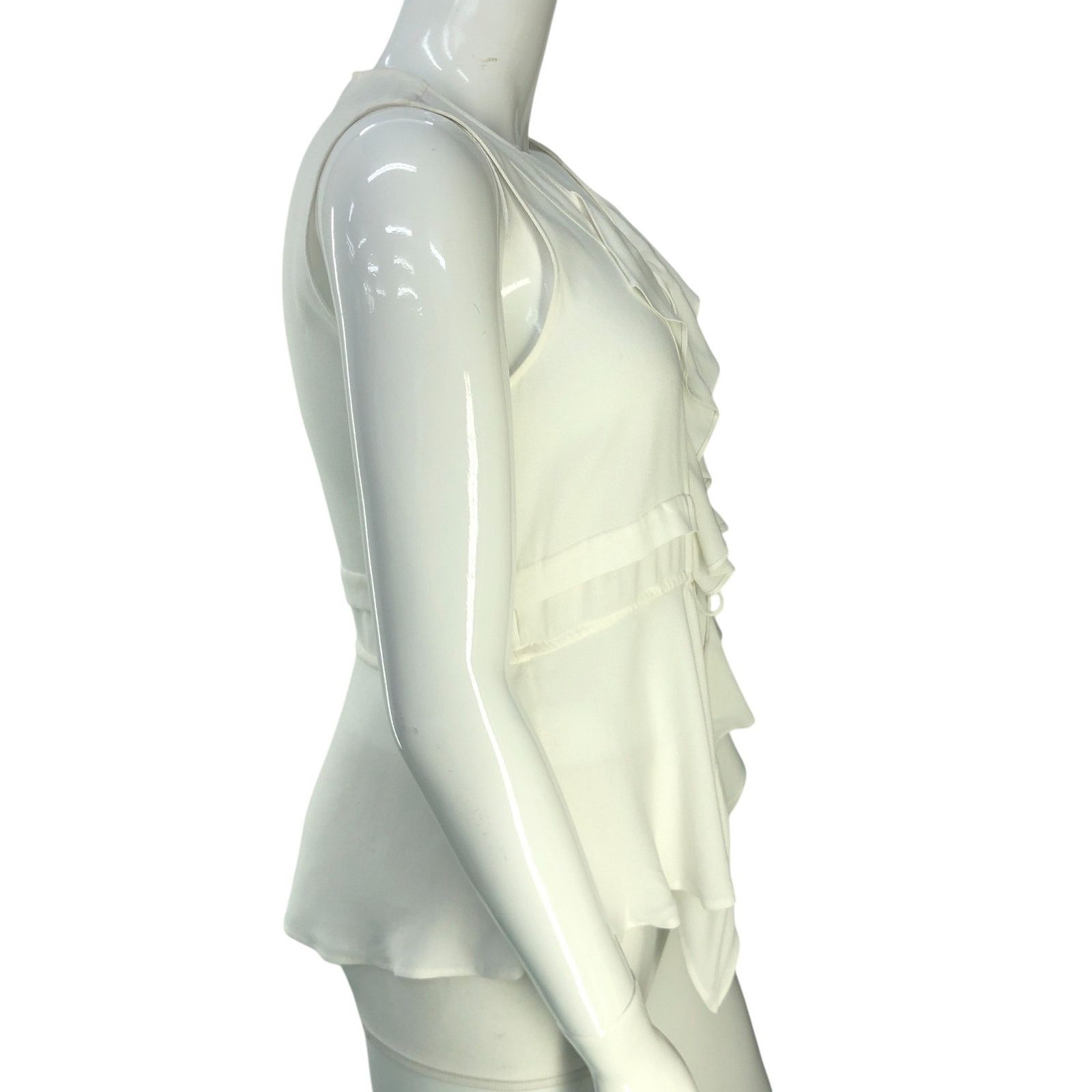 Iro IRO Size 42 Top Ruffle Front Sleeveless Blouse Tie Waist Size L / US 10 / IT 46 - 9 Thumbnail