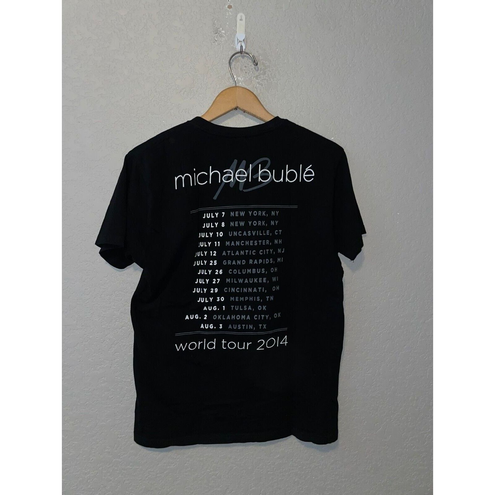 Band Tees Womens Michael Buble Shirt World Tour Music Tee Top 2014 M Size M / US 6-8 / IT 42-44 - 7 Thumbnail