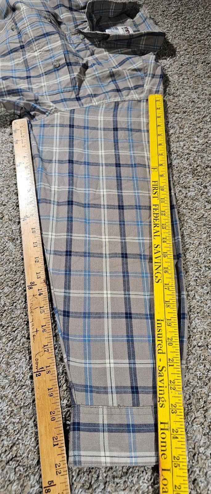 Wrangler Wrangler Shirt Men XL Blue Brown Plaid Button Up Rugged Wear Size US XL / EU 56 / 4 - 6 Thumbnail