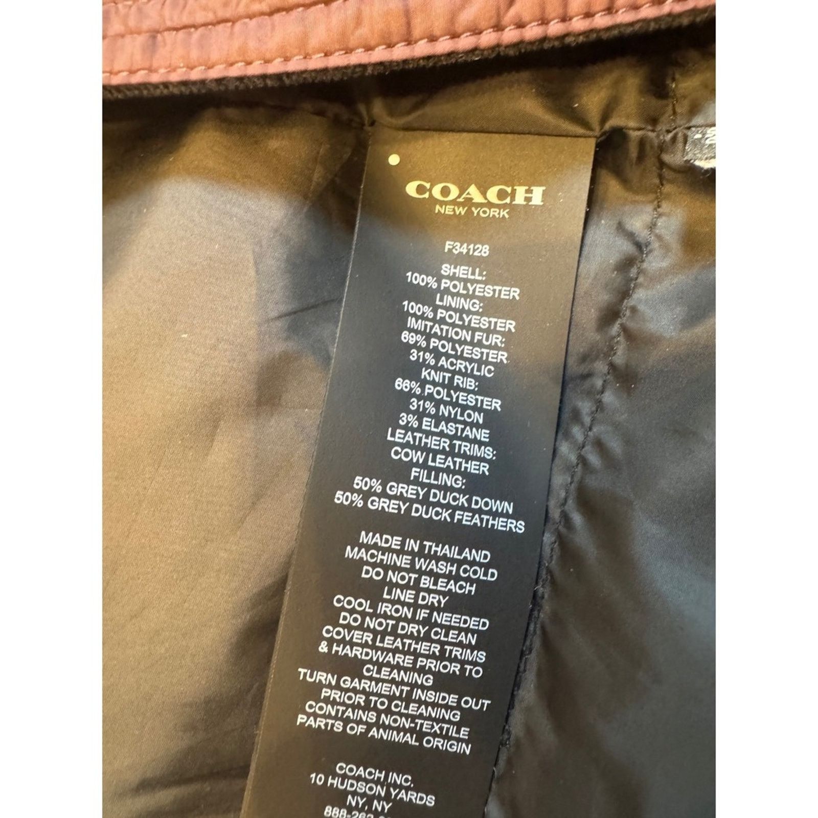 Coach Coach Down Puffer Coat Womens Burgundy Quilted Outerwear Size XS / US 0-2 / IT 36-38 - 6 Thumbnail
