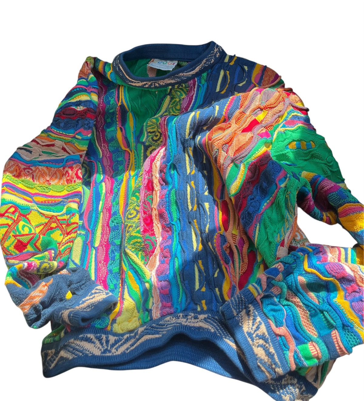 Coogi Rare Vintage 90s Coogi 3D Knit Sweater Rainbow Unicorn Size US M / EU 48-50 / 2 - 1 Thumbnail