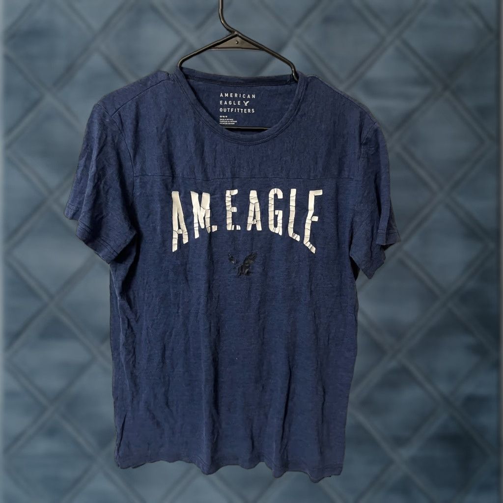 American Eagle Outfitters American Eagle Outfitters Men's Graphic Logo T-Shirt Navy Blue Size Medium Standard Fit Size US M / EU 48-50 / 2 - 1 Thumbnail