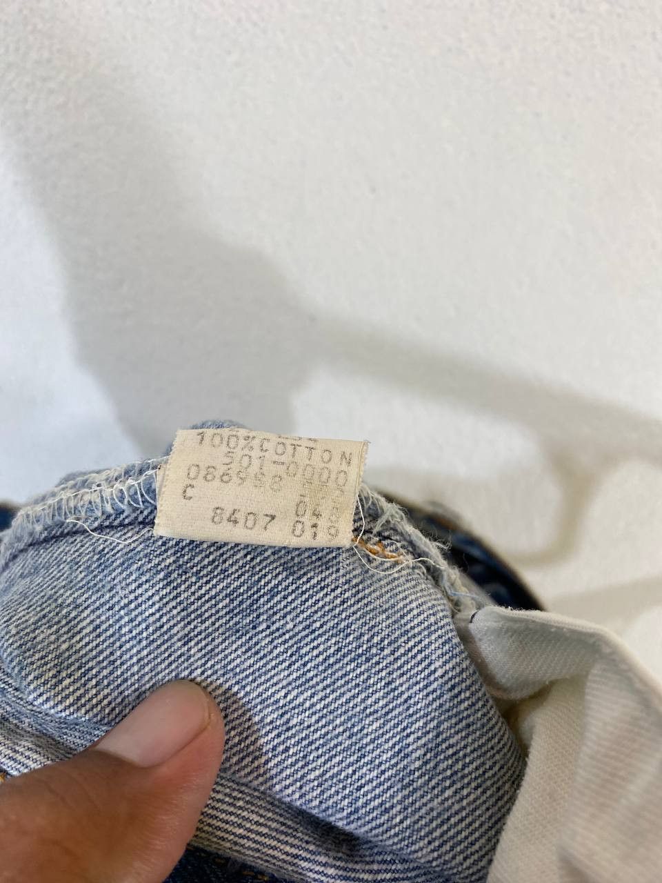 Levi's vintage levis 501 nice faded design denim Size US 29 - 11 Thumbnail