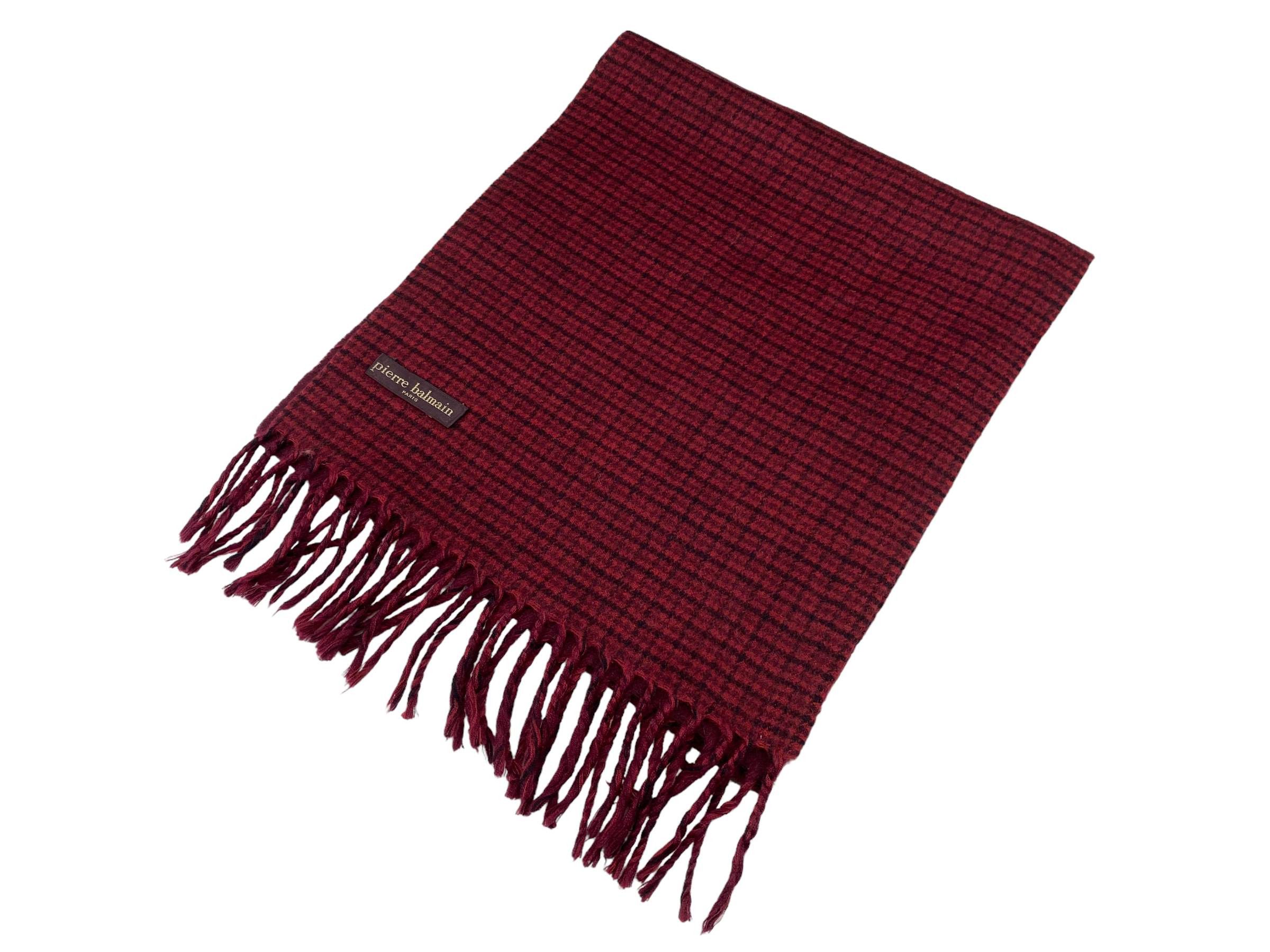 Pierre Balmain × Vintage Pierre Balmain Paris small Checkered Vintage Scarf Size ONE SIZE - 4 Thumbnail