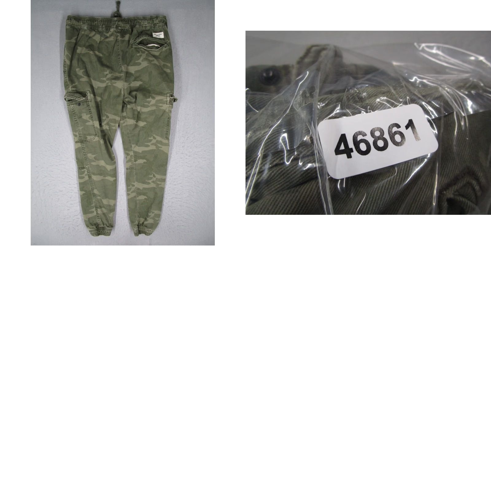 Abercrombie & Fitch Abercrombie & Fitch Cargo Pants Mens Large Green Camo Tapered 32x28 Classic Fit Size US 33 - 8 Thumbnail