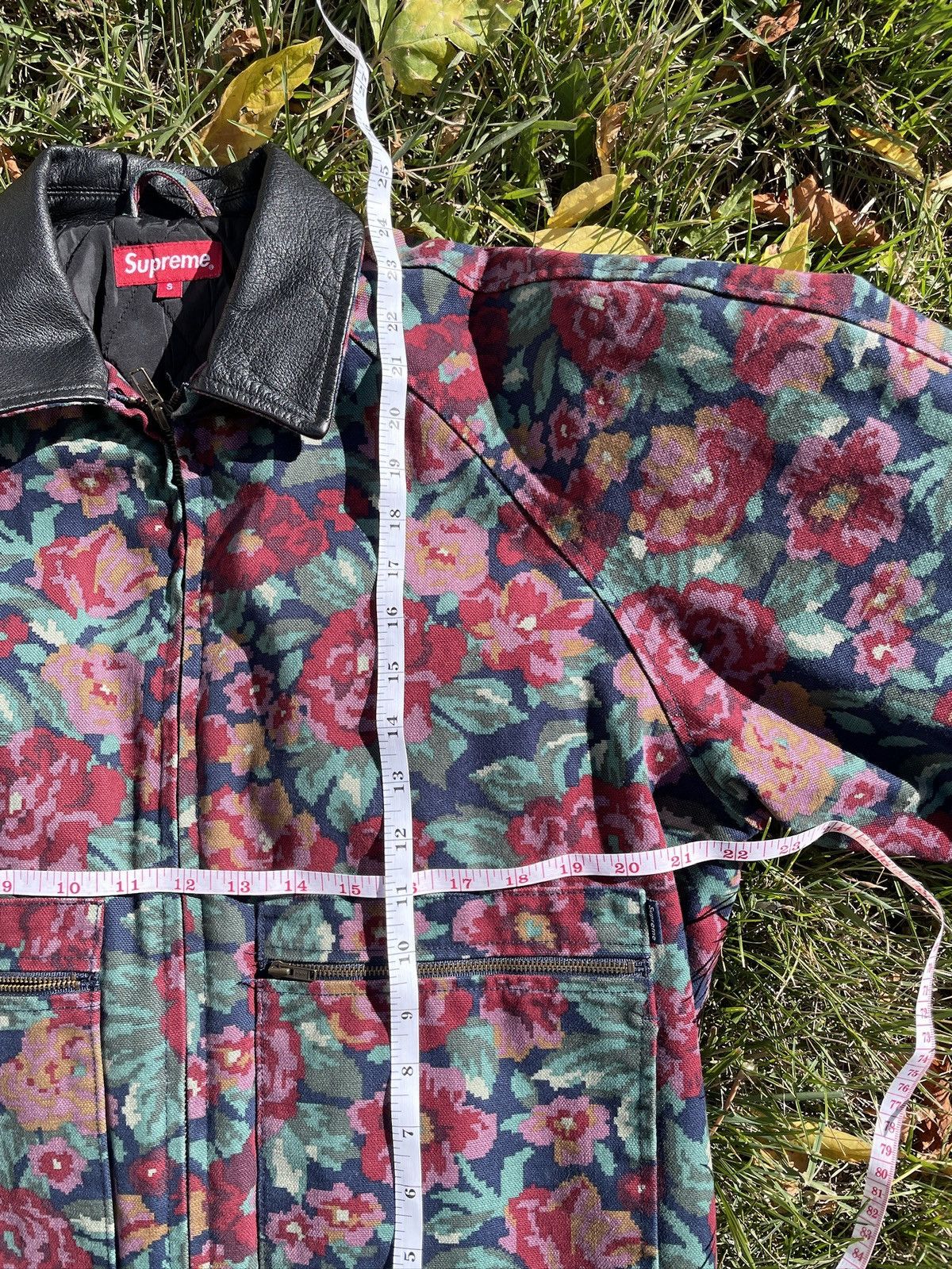 Supreme Supreme Leather Collar Work Jacket Digi Floral Size US S / EU 44-46 / 1 - 4 Thumbnail