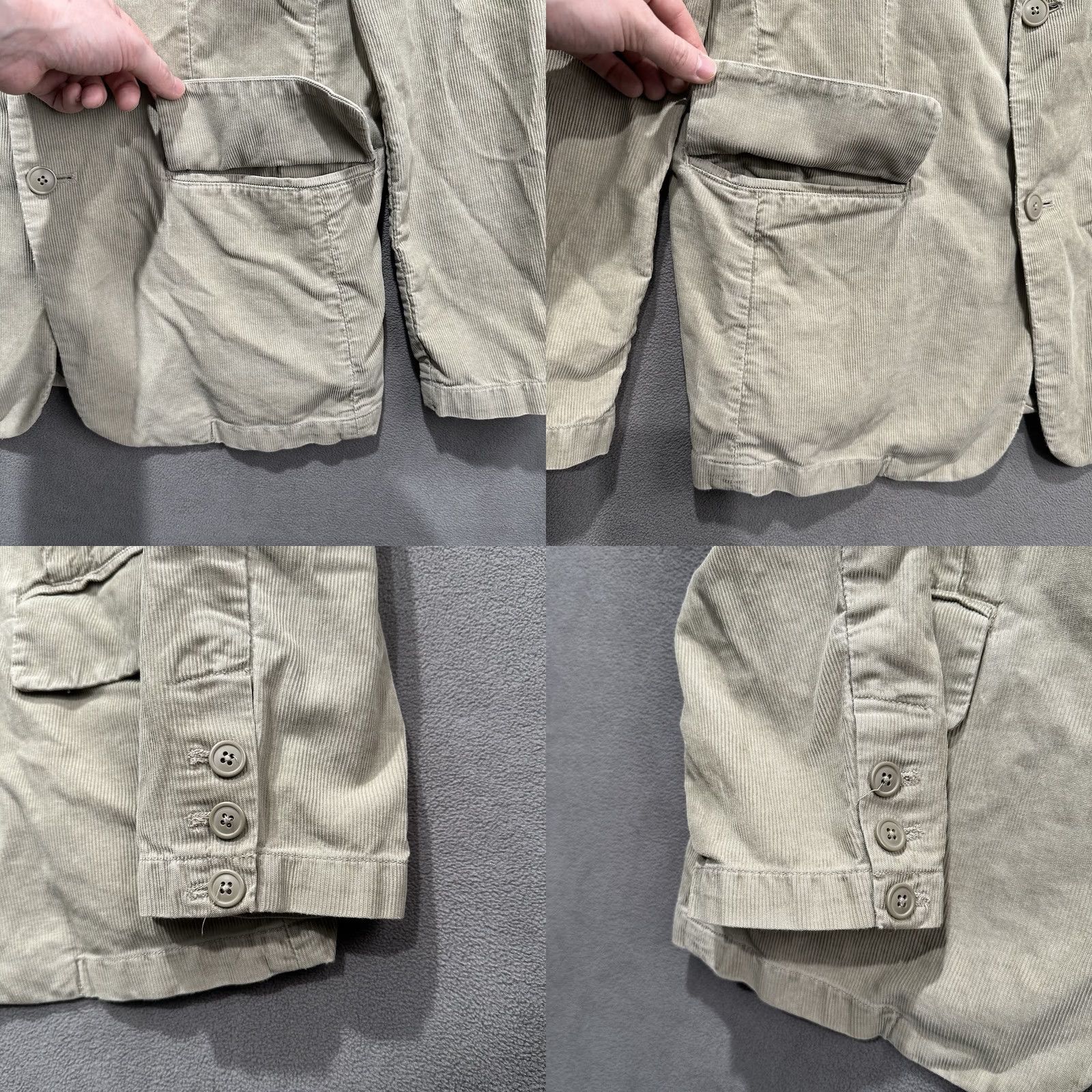 American Eagle Outfitters American Eagle Blazer Mens Large Brown Tan Corduroy Sport Coat Academia Y2K EUC Size 40R - 8 Thumbnail