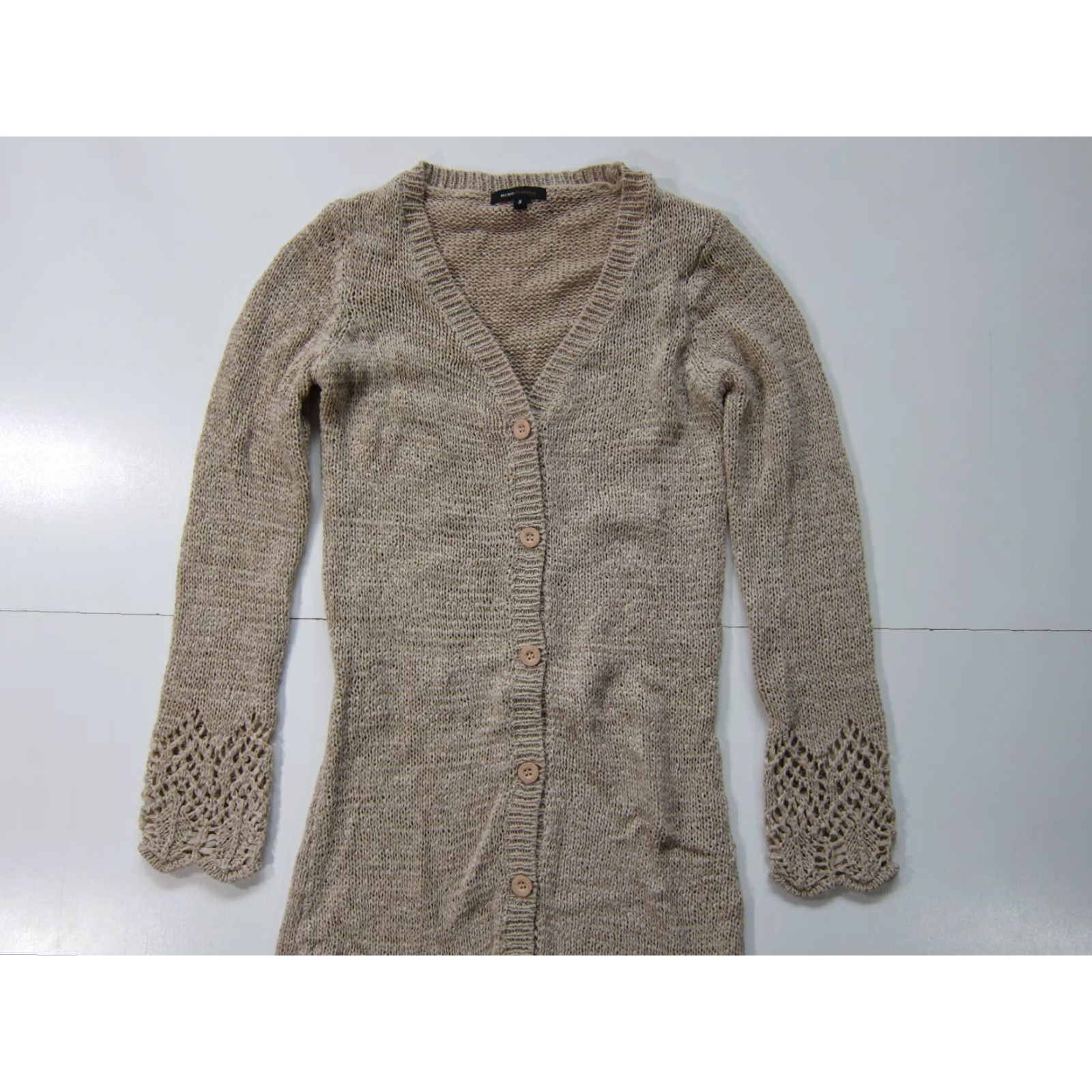 Bcbgmaxazria VINTAGE BCBGMAXAZRIA Brown Knit Long Sleeve Button Down Cardigan Sweater Women Small Size S / US 4 / IT 40 - 5 Thumbnail