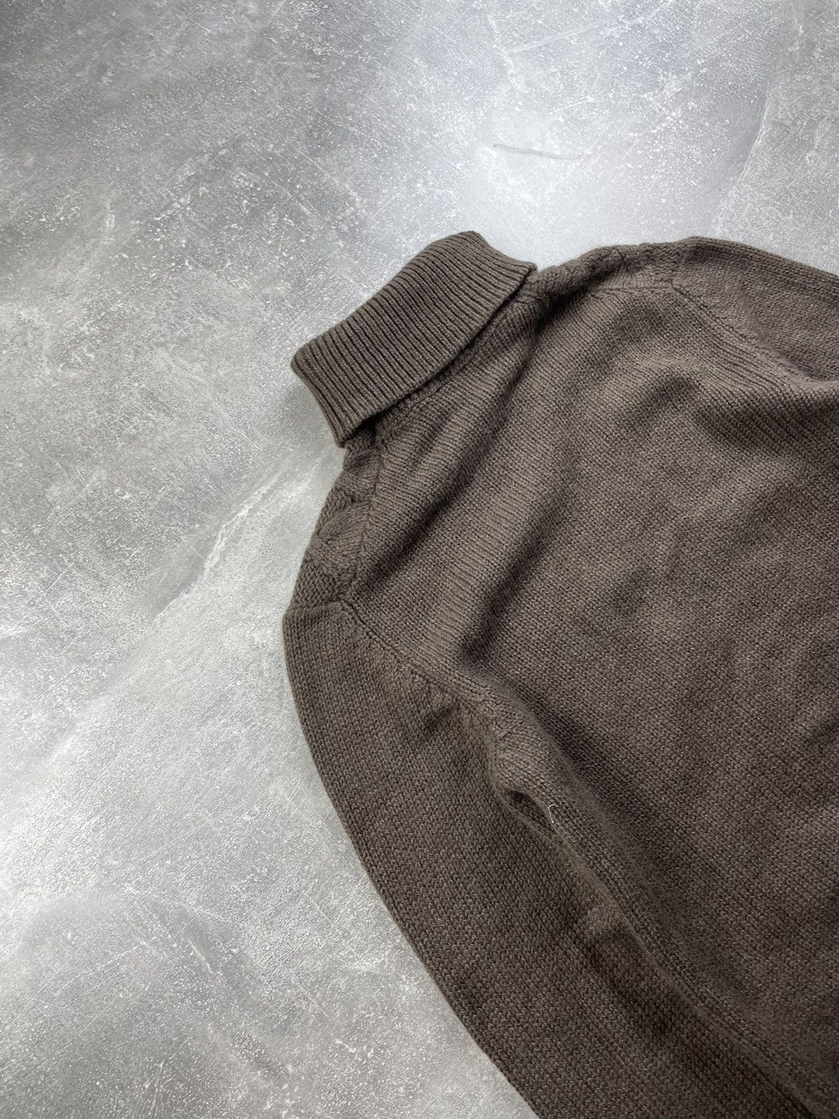 Tagliatore Taglitore Luxury Brown Hight Neck Wool Open Knit Sweater Size US S / EU 44-46 / 1 - 7 Thumbnail