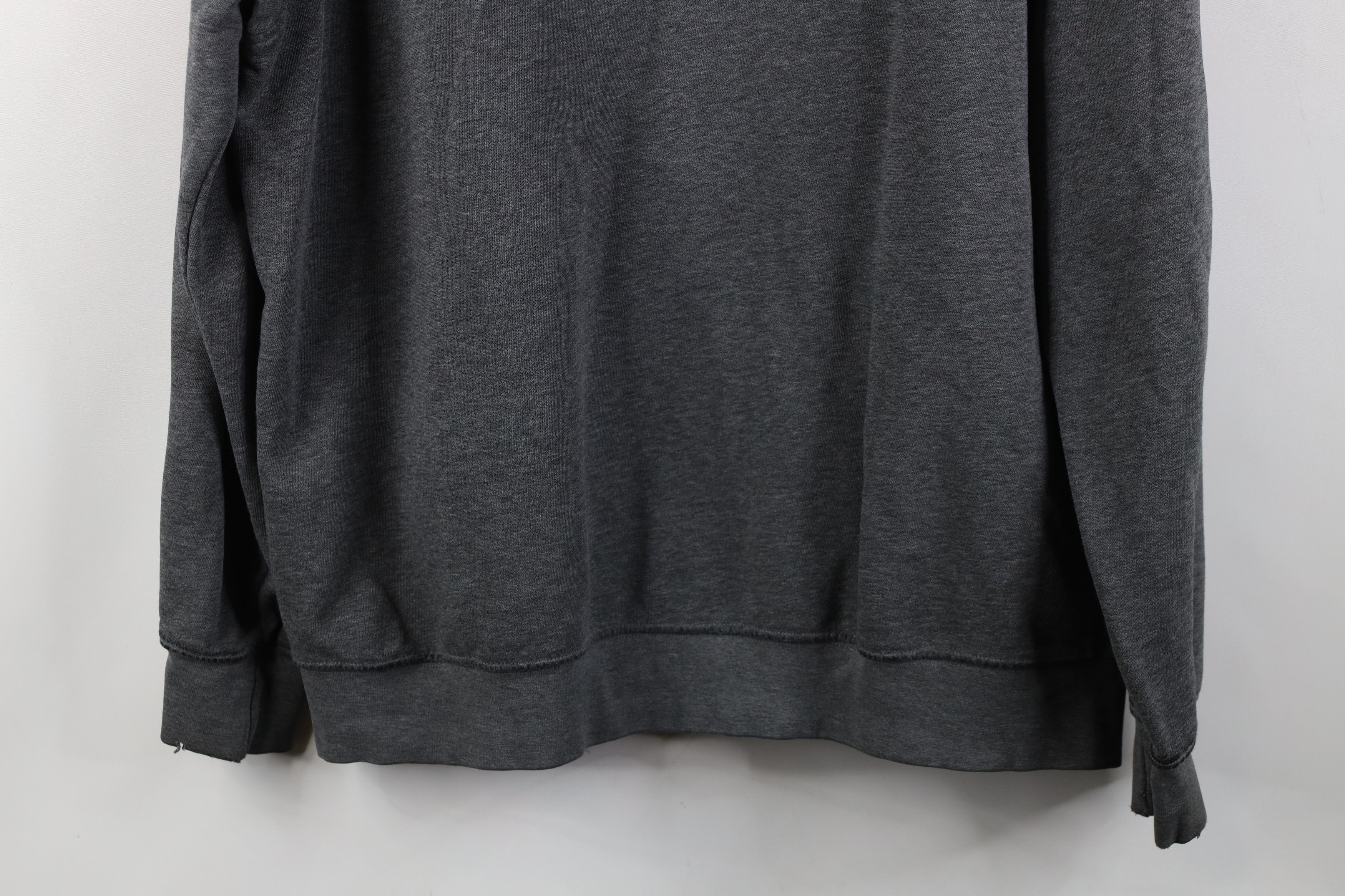 Nike Vintage Y2K Nike Big Swoosh Hoodie Sweatshirt Heather Gray Size US L / EU 52-54 / 3 - 15 Thumbnail