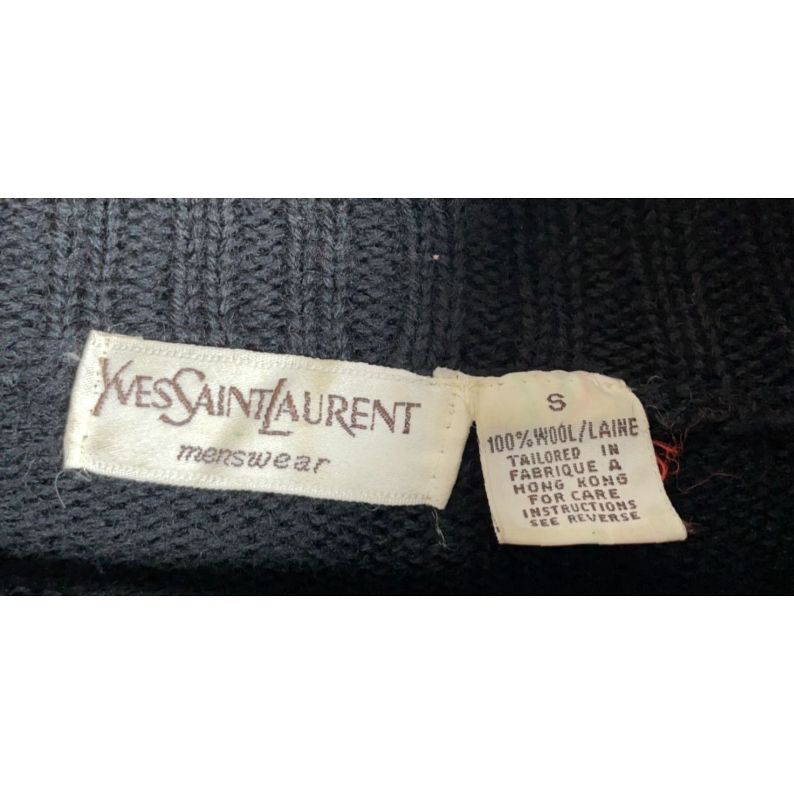 Yves Saint Laurent VINTAGE Saint Laurent Wool Shawl Collar Sweater 80s Men Small Black Pink Striped Knit Pullover Casual Mens Size US S / EU 44-46 / 1 - 3 Thumbnail