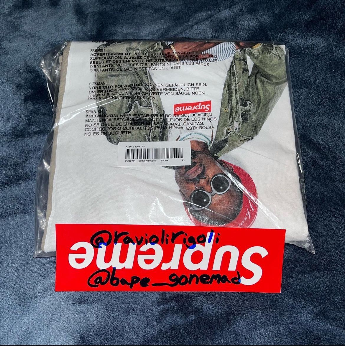 image of Supreme André 3000 Photo Tee in Tan, Men's (Size XL)