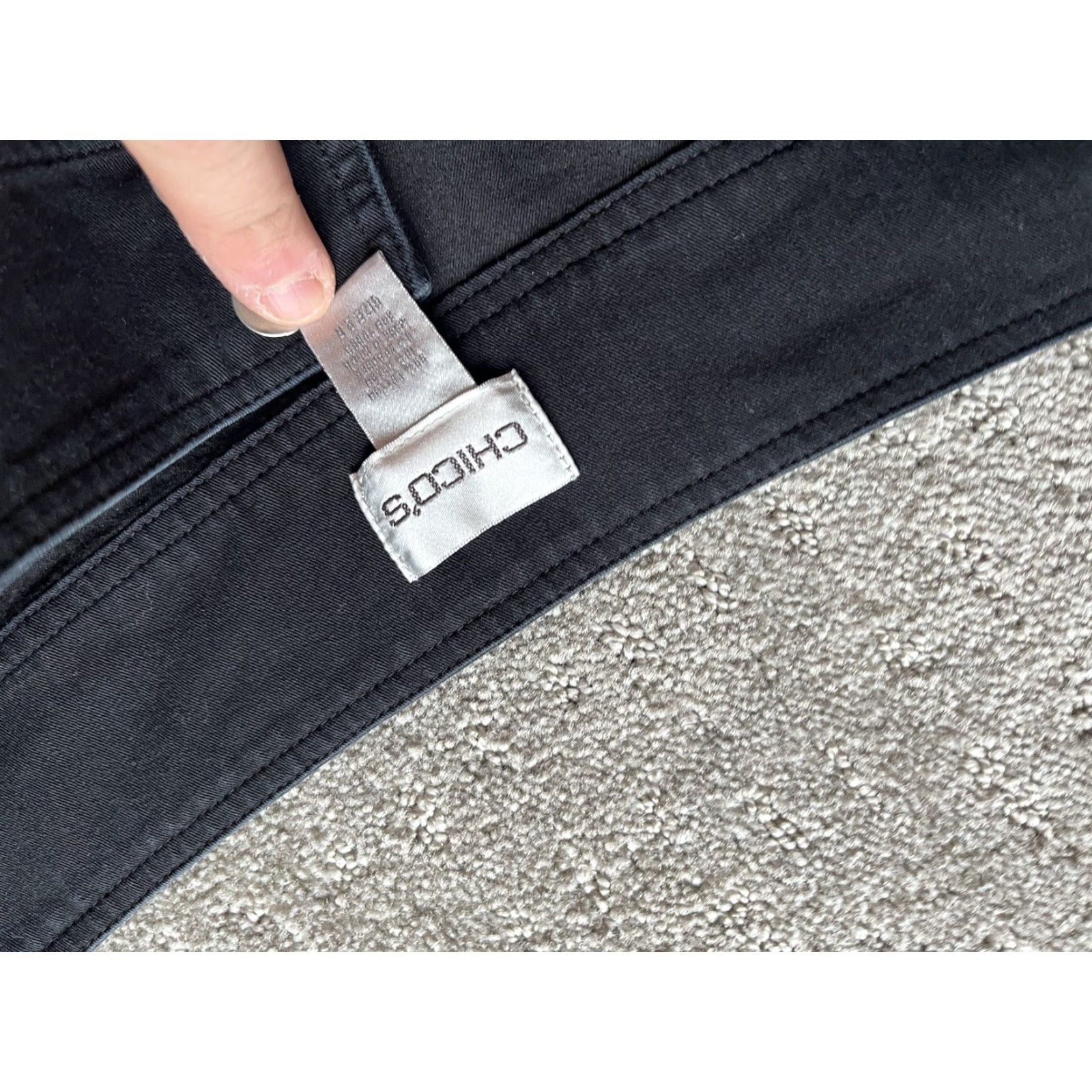 Vintage Chico's Womens Pants Cropped Size 2.5 Black High Rise Pockets Plus 2.5 Regular Inseam 24 in Size 26" / US 2 / IT 38 - 5 Thumbnail
