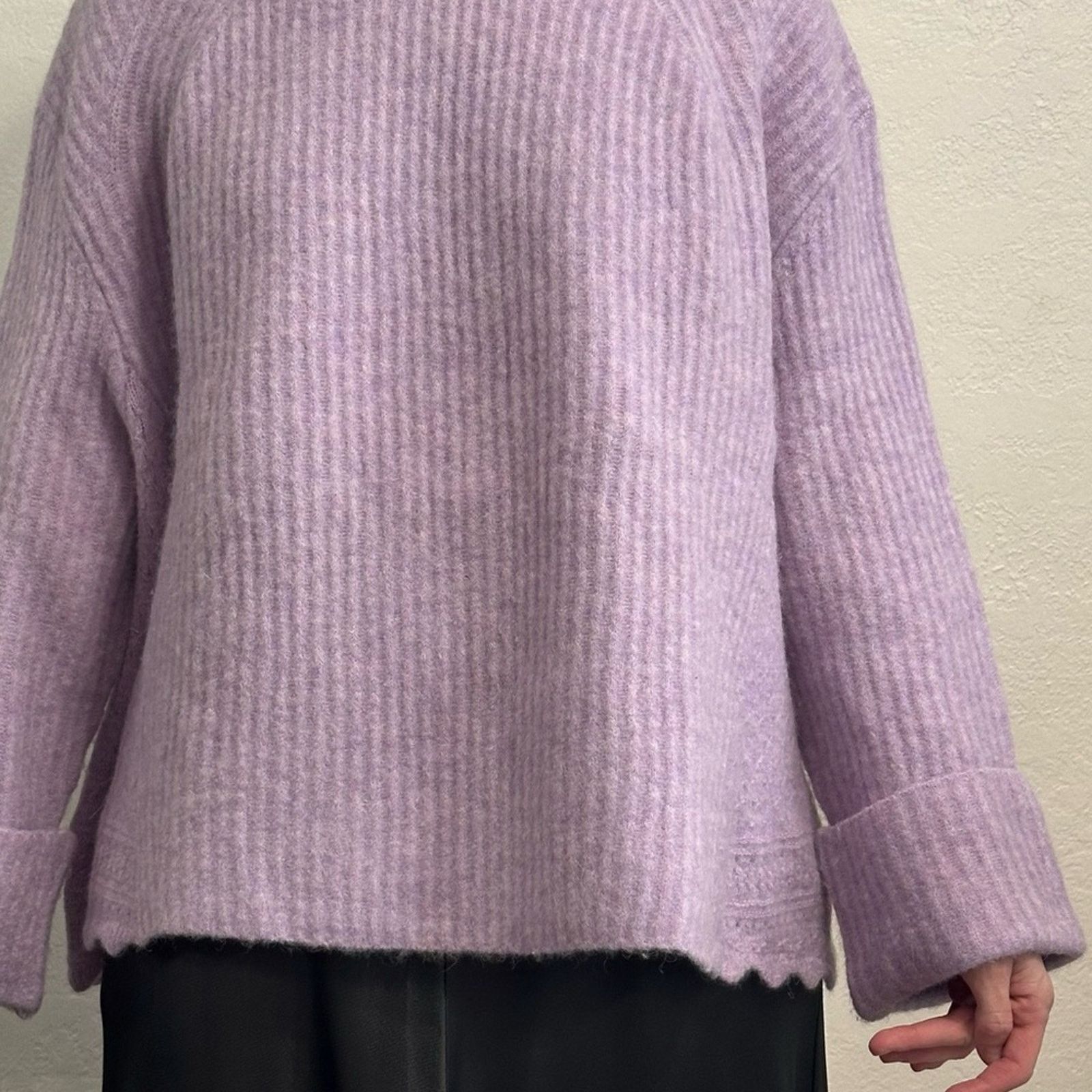 3.1 Phillip Lim Lofty Lilac Alpaca Wool Oversized Sweater Size XS / US 0-2 / IT 36-38 - 6 Thumbnail