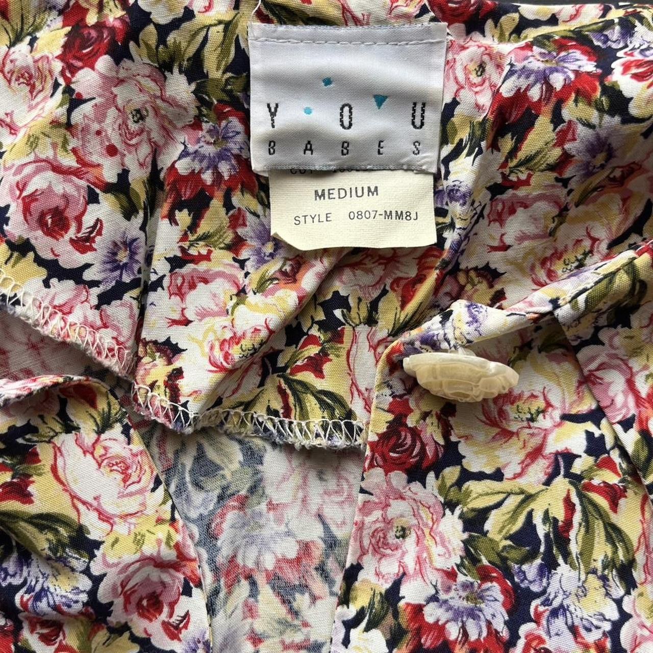 Other Vintage Floral Babydoll Tunic Top Size M / US 6-8 / IT 42-44 - 2 Thumbnail