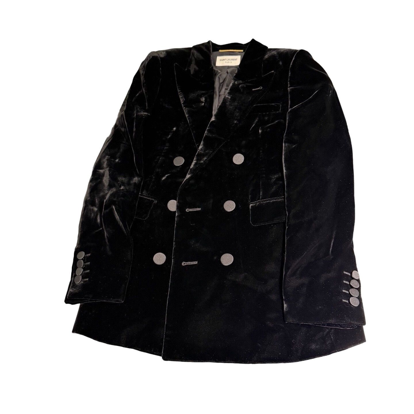 Saint Laurent Paris Saint Laurent Velvet Double-Breasted Blazer Size F34 Size XS / US 0-2 / IT 36-38 - 1 Thumbnail