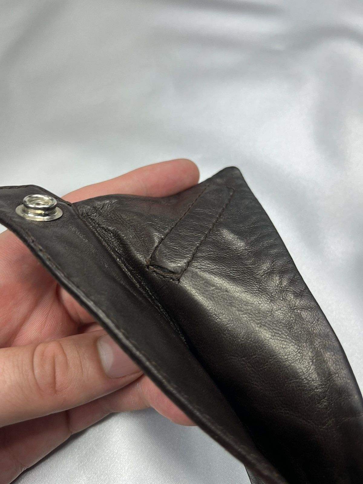 Gucci 💎90s Gucci Vintage Leather Shirt Collar Podium Size ONE SIZE - 12 Thumbnail