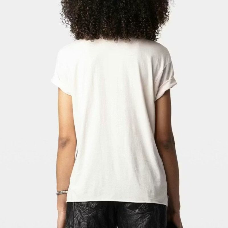 Zadig & Voltaire Zadig & Voltaire Pink Love Yourself Diamanté T-Shirt - Sz XS Size XS / US 0-2 / IT 36-38 - 13 Thumbnail