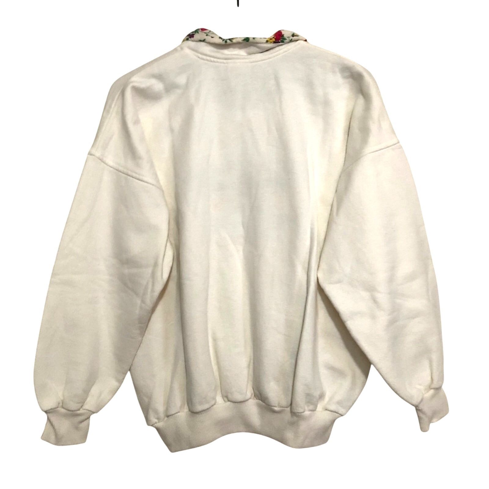 Other Vintage 90's Cityscape Floral Pullover Sweatshirt Sweater Size M / US 6-8 / IT 42-44 - 2 Thumbnail