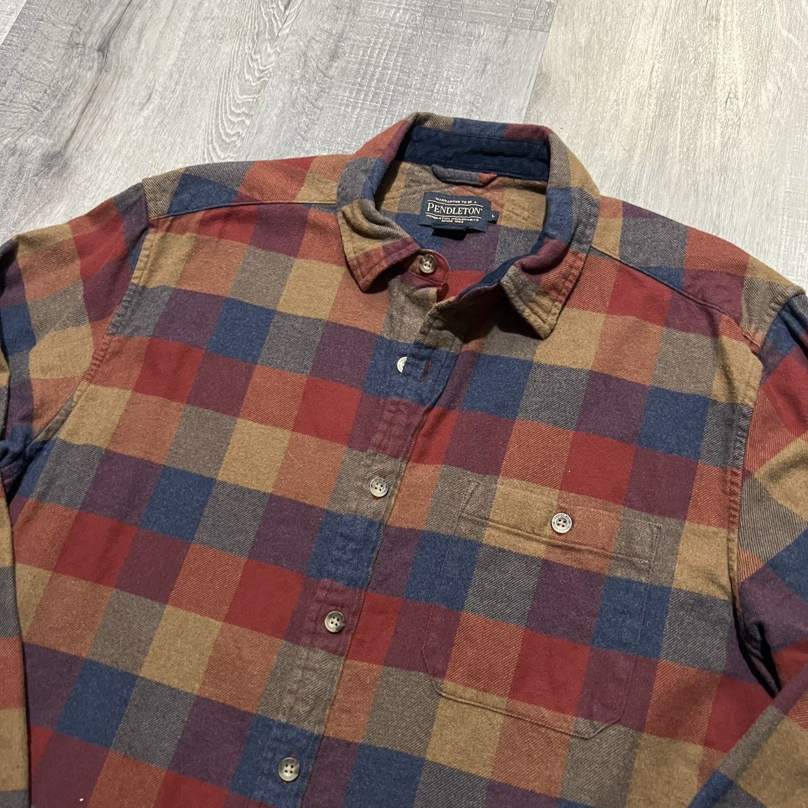 Pendleton Pendleton Plaid Cotton Flannel Shirt Long Sleeve Button L Size US L / EU 52-54 / 3 - 3 Thumbnail